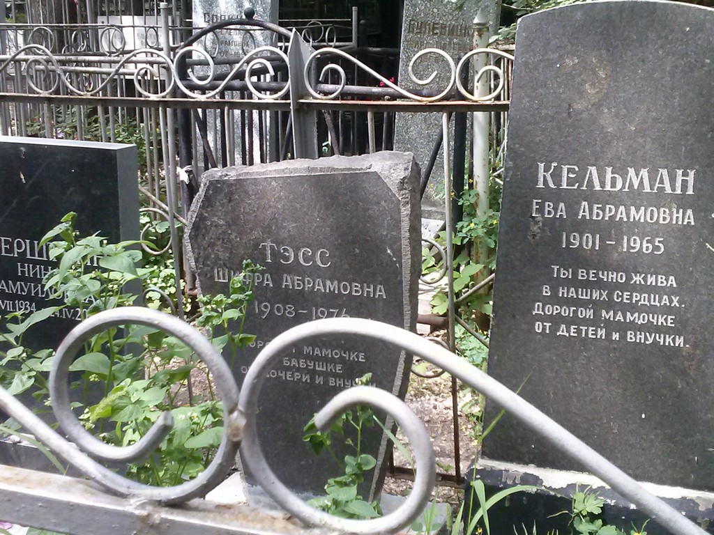 Кельман Ева Абрамовна, Саратов, Еврейское кладбище